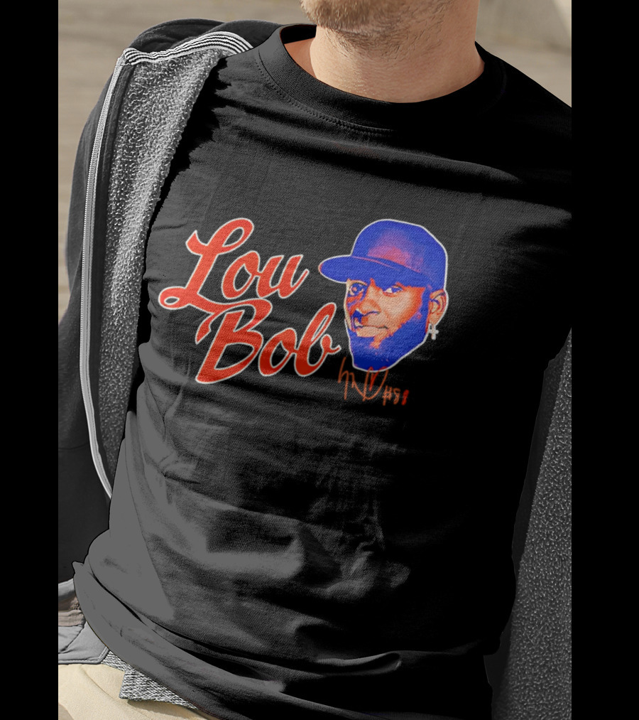Lou Bob Luis Robert Jr New York Mets Big Head T-Shirt