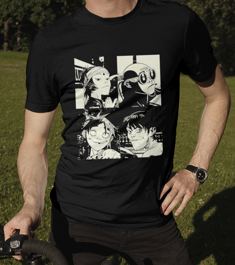 Gorillaz 2D Murdoc Niccals Noodle Russel Hobbs Animation T-Shirt
