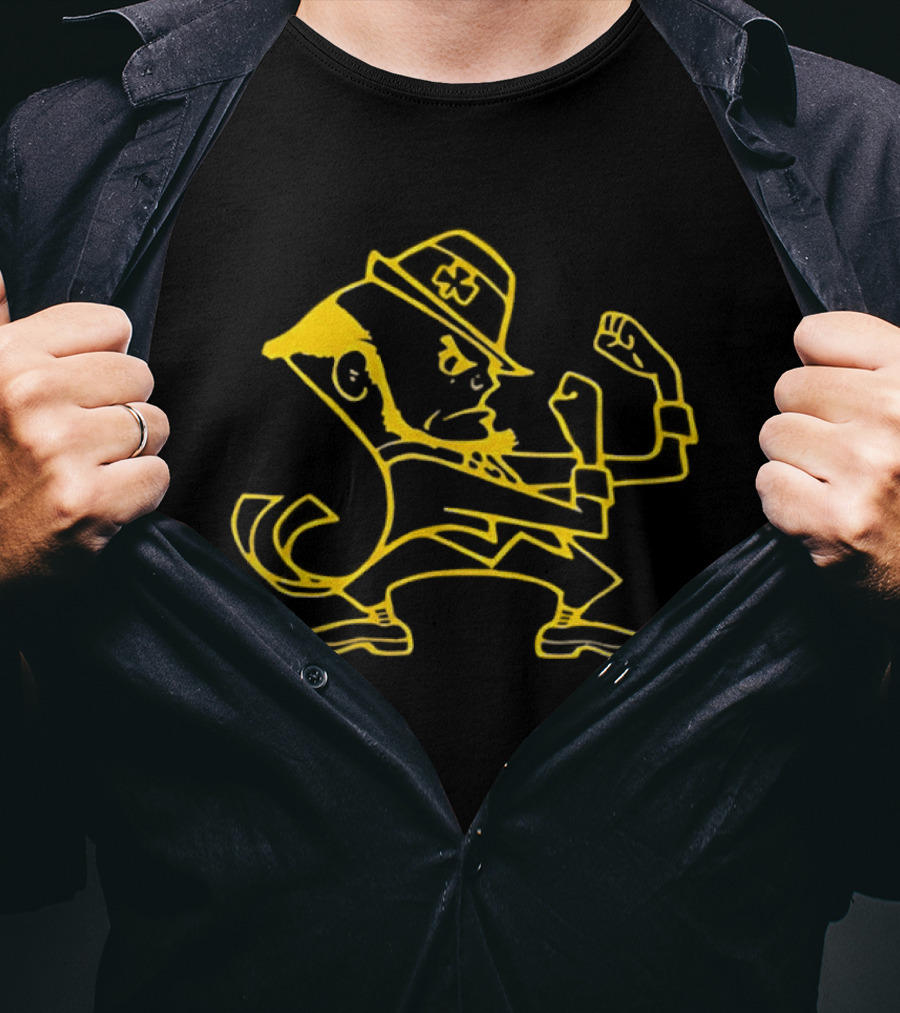 Marcus Freeman Notre Dame Fighting Irish Leprechaun T-Shirt