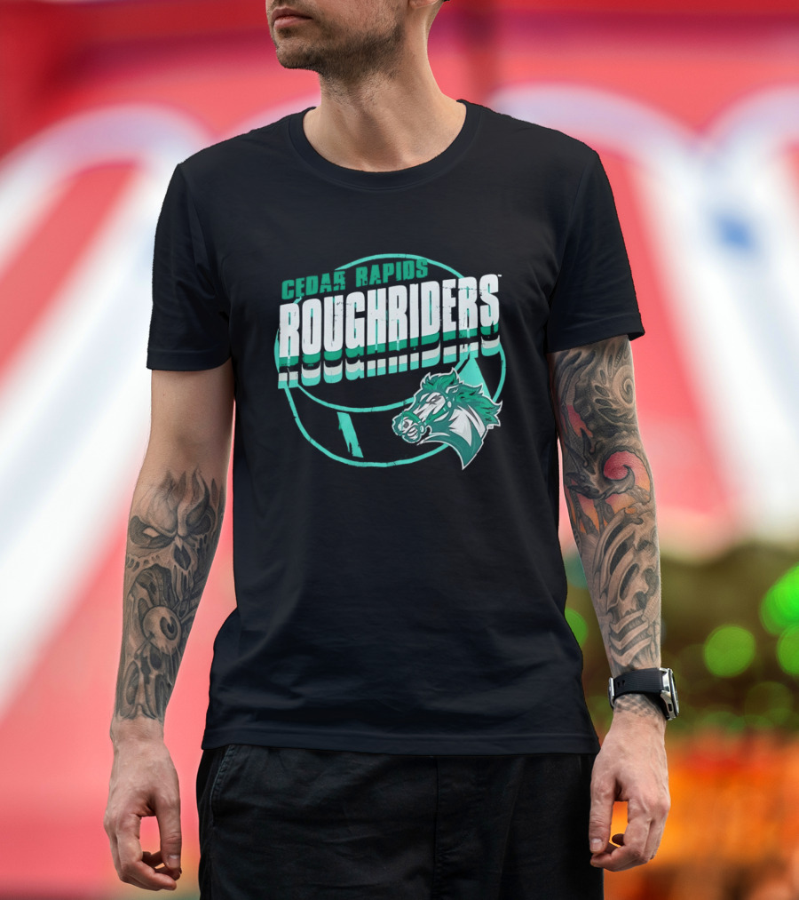 Cedar Rapids RoughRiders Horse Head T-Shirt