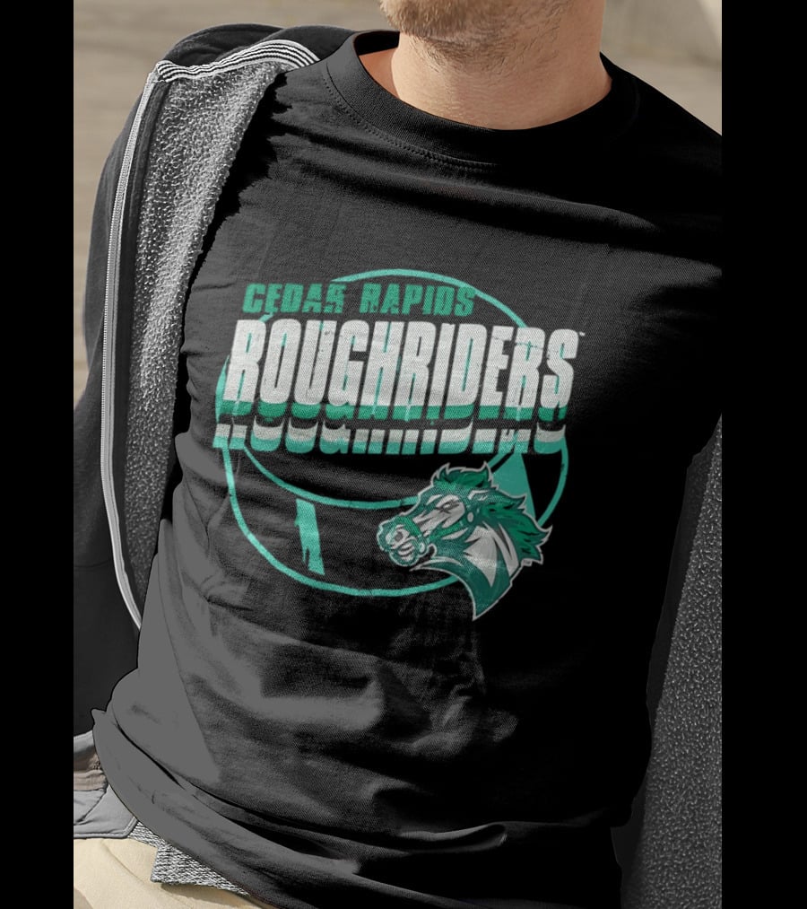 Cedar Rapids RoughRiders Horse Head T-Shirt