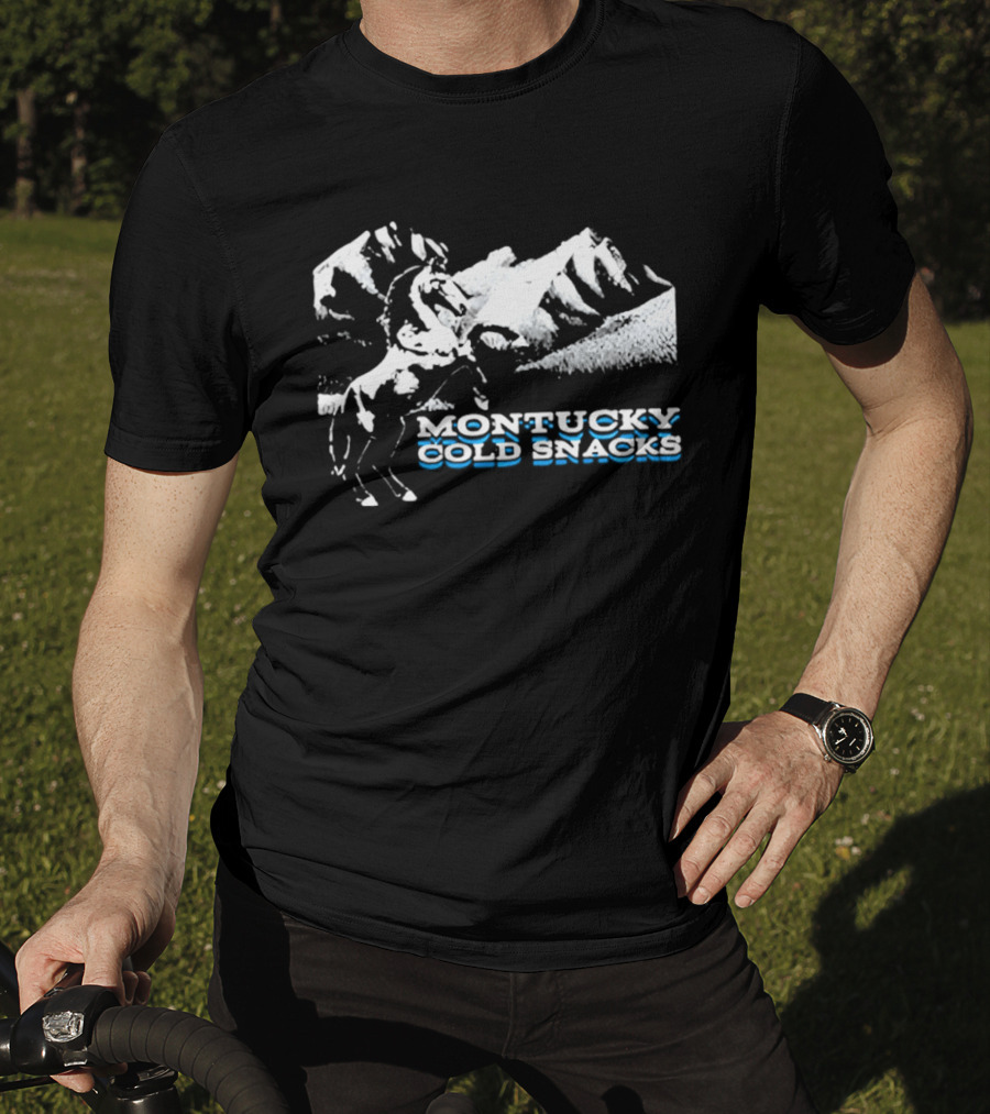 Montucky Cold Snacks Horse And Mountain Scene T-Shirt