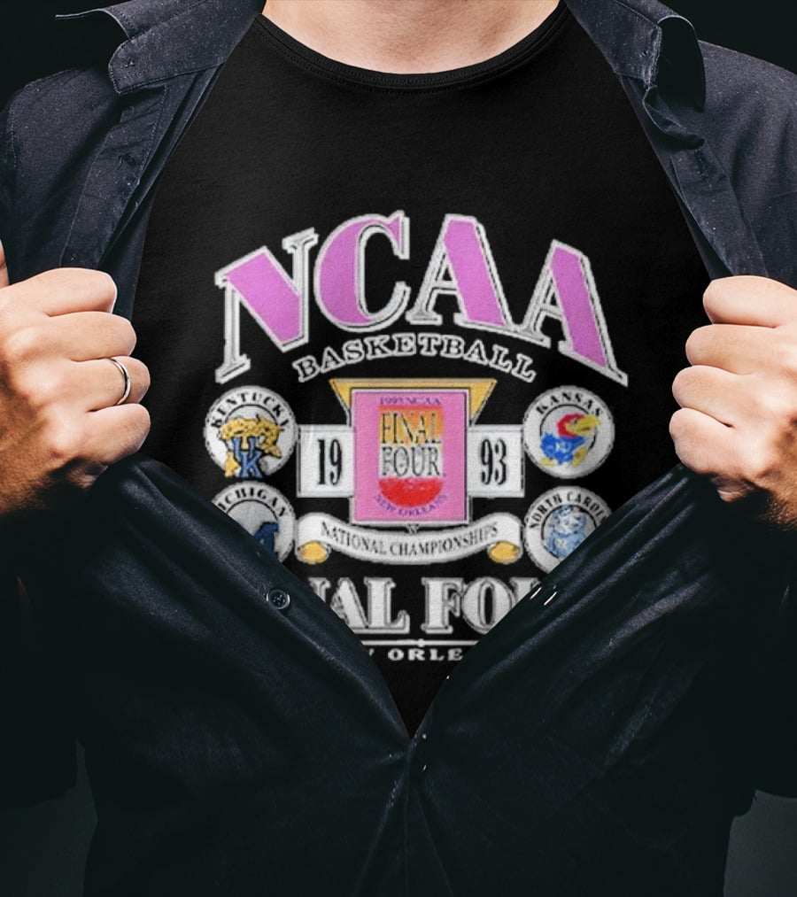 NCAA Basketball Final Four 1993 New Orleans Team Logos T-Shirt