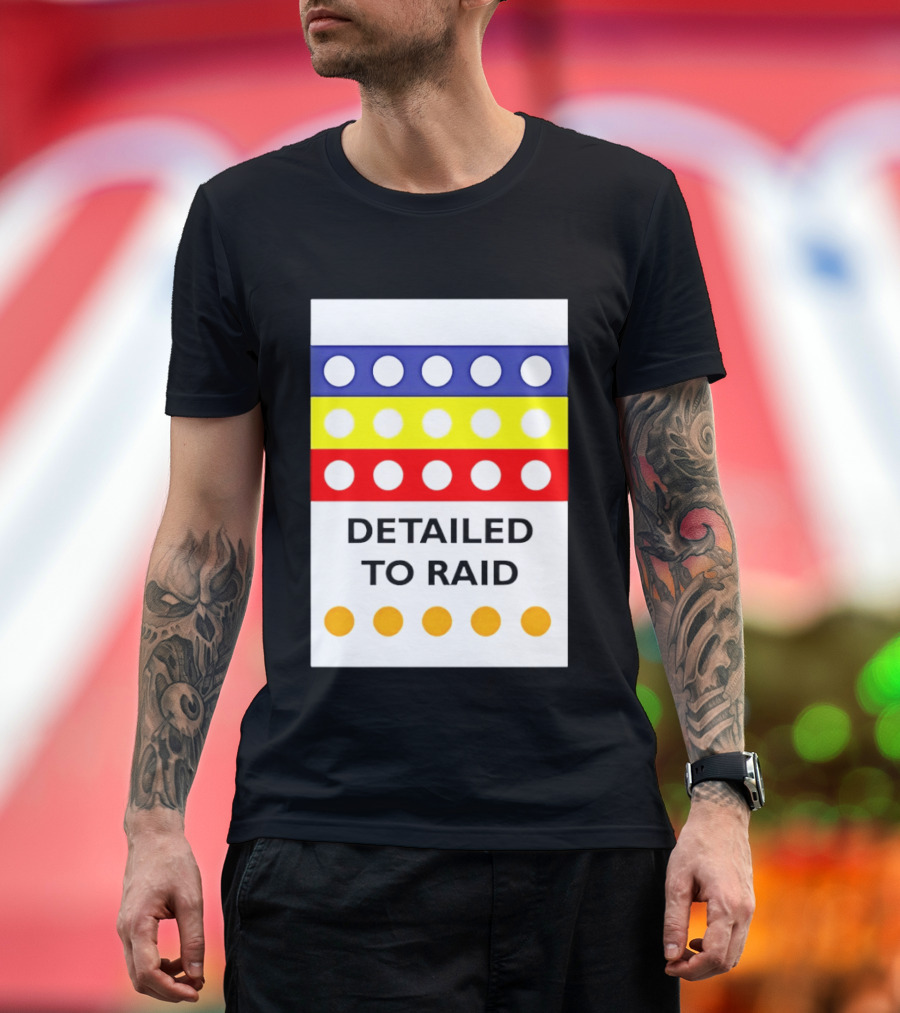 Detailed To Raid Colorful Circle Stripes T-Shirt