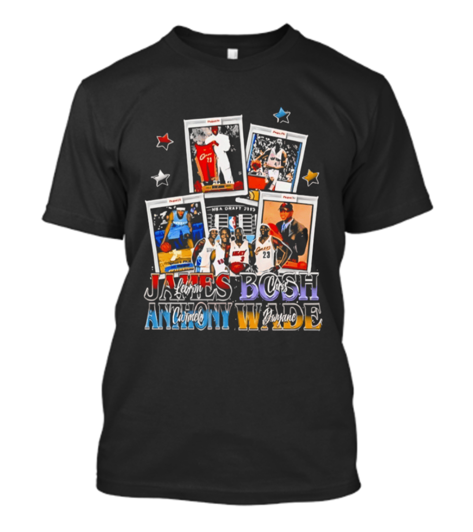 Puka Nacua With Draft 2003 James Bosh Anthony Wade Basketball Legends NBA T-Shirt