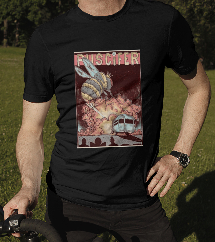 Puscifer Durham Performing Arts Center April 1 2026 Tour With Crowned Bee And Trailer T-Shirt