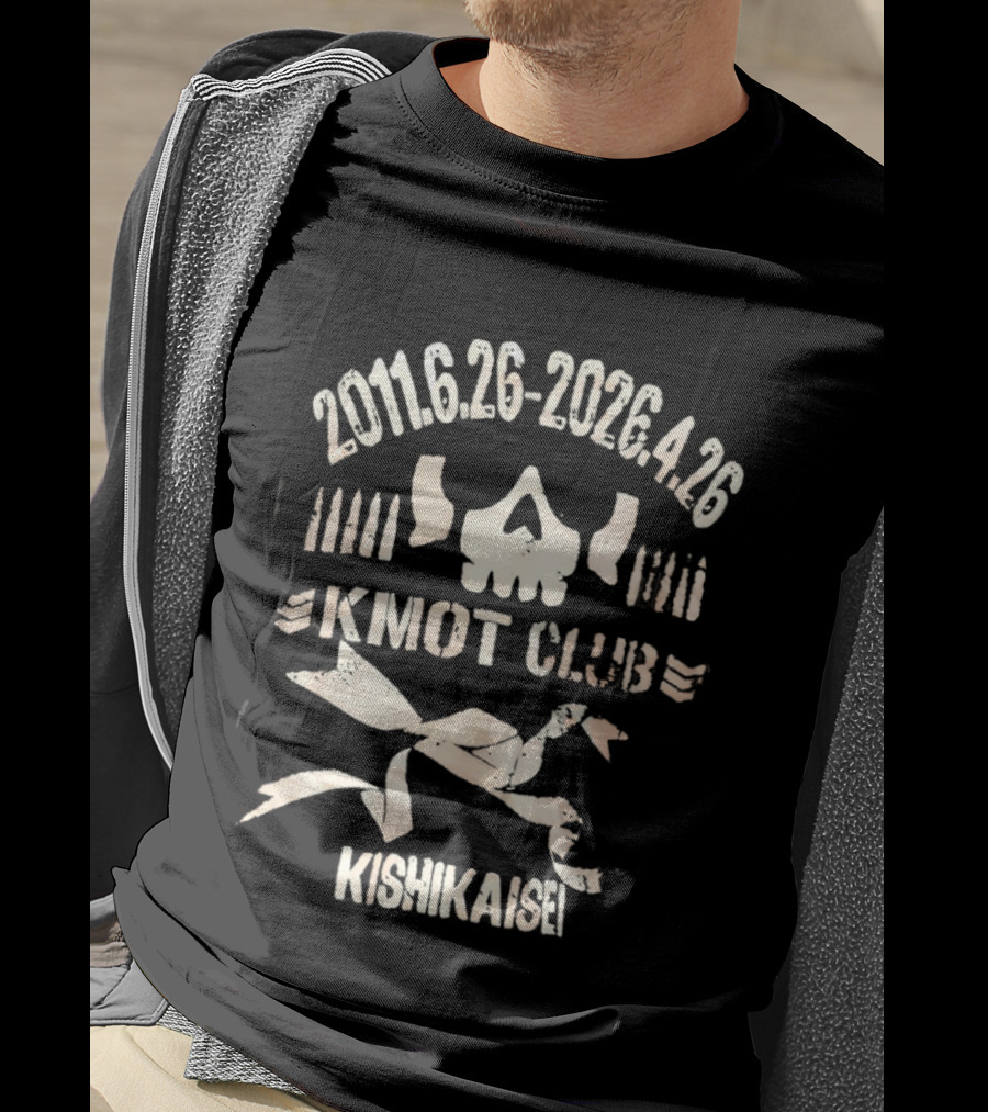 Kmot Club 2011 6 26 To 2026 4 26 Kishikaisei Skull And Ribbon T-Shirt