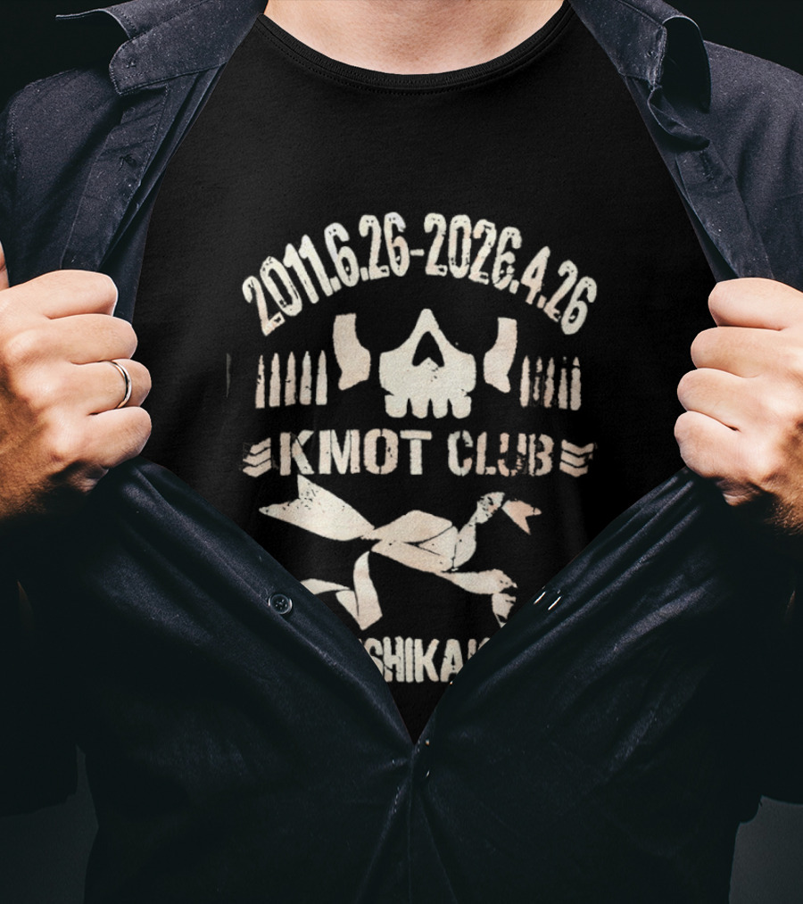 Kmot Club 2011 6 26 To 2026 4 26 Kishikaisei Skull And Ribbon T-Shirt
