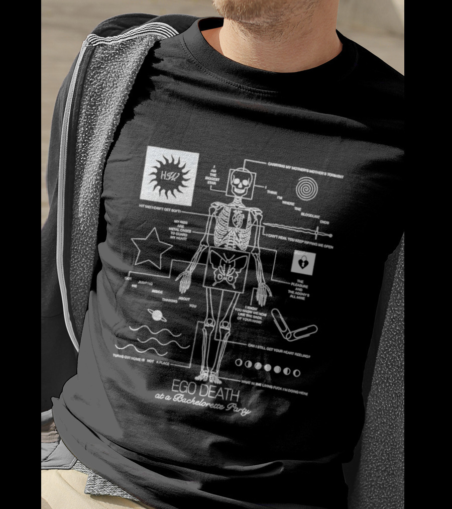 Ego Death Metaphysical Diagram Bachelorette Party Skeleton T-Shirt