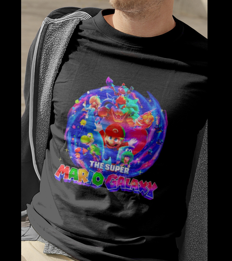 The Super Mario Galaxy Movie Bowser Luigi Peach Yoshi T-Shirt
