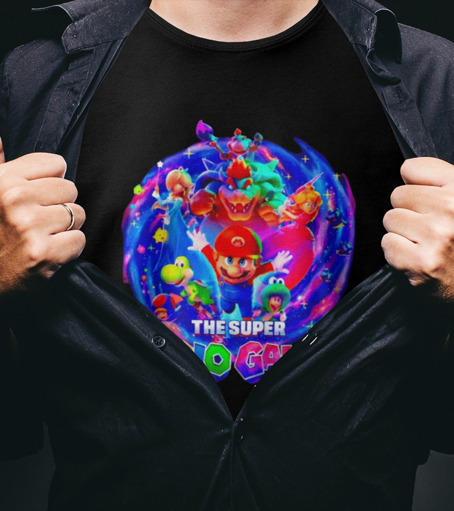 The Super Mario Galaxy Movie Bowser Luigi Peach Yoshi T-Shirt