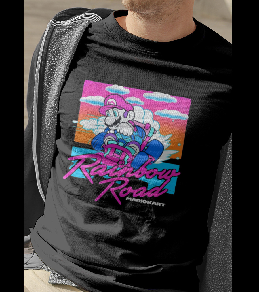 Rainbow Road Super Mario Kart Racing Adventure T-Shirt