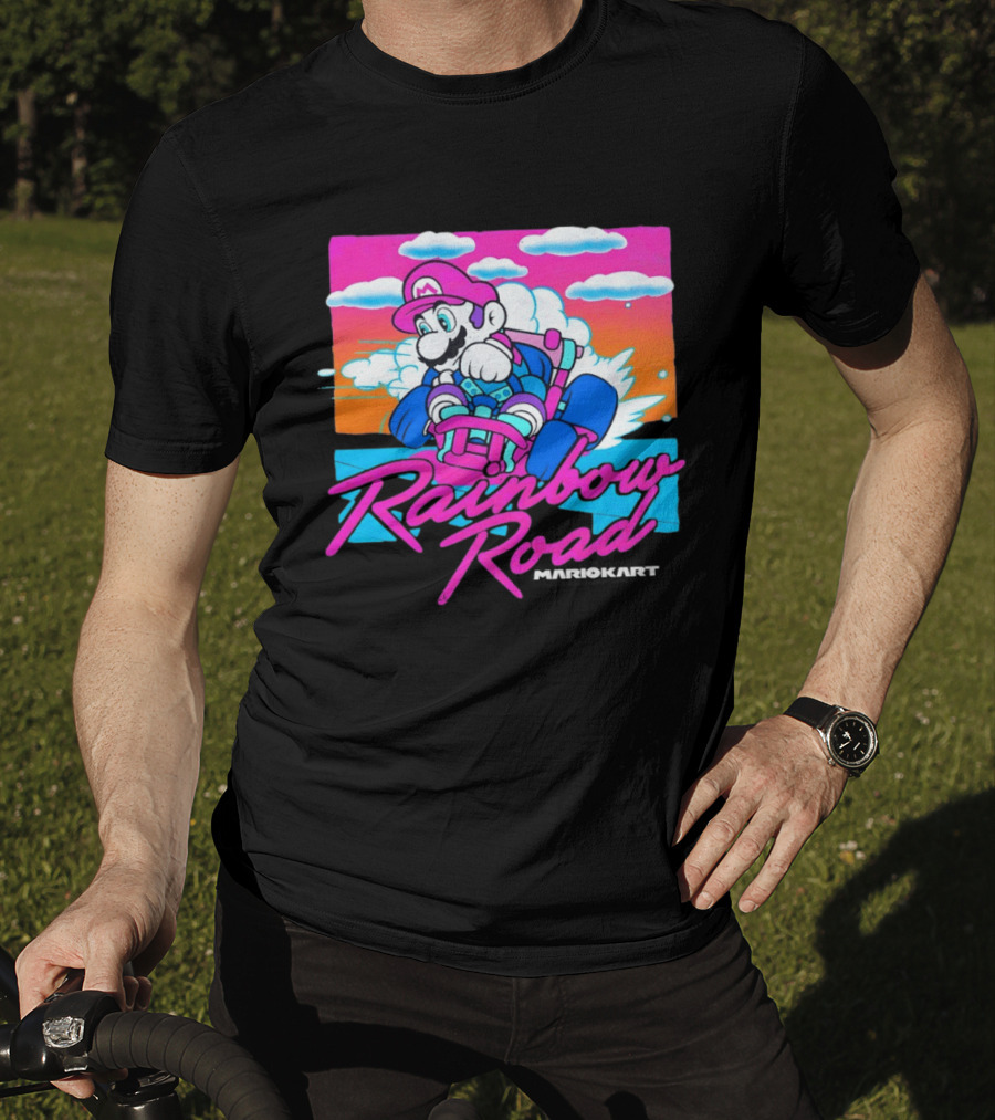 Rainbow Road Super Mario Kart Racing Adventure T-Shirt