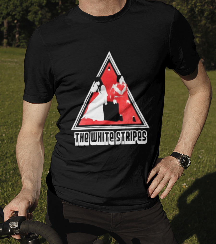 The White Stripes Triangle Red And White Duo T-Shirt