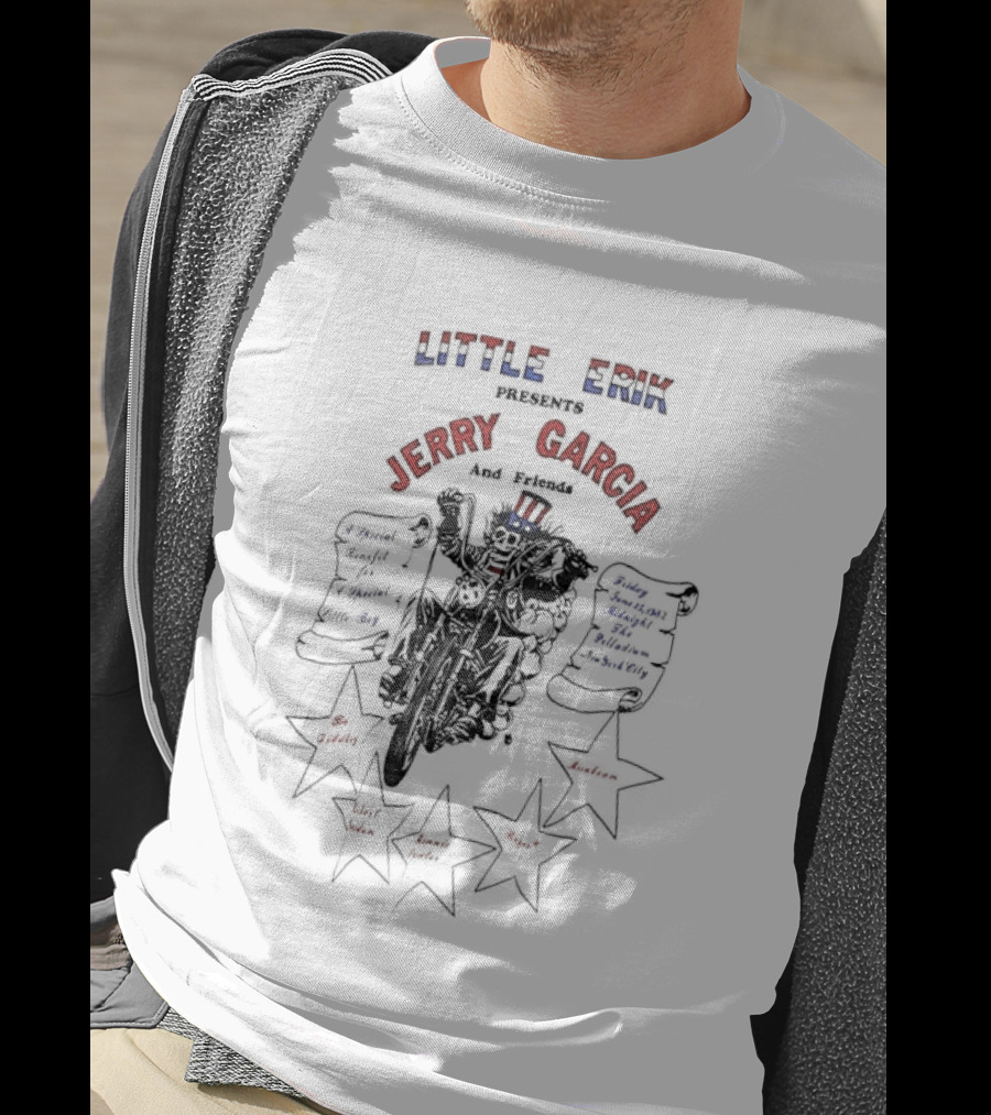 Jerry Garcia Little Erik Presents Grateful Dead Dancing Bears Stars And Stripes T-Shirt