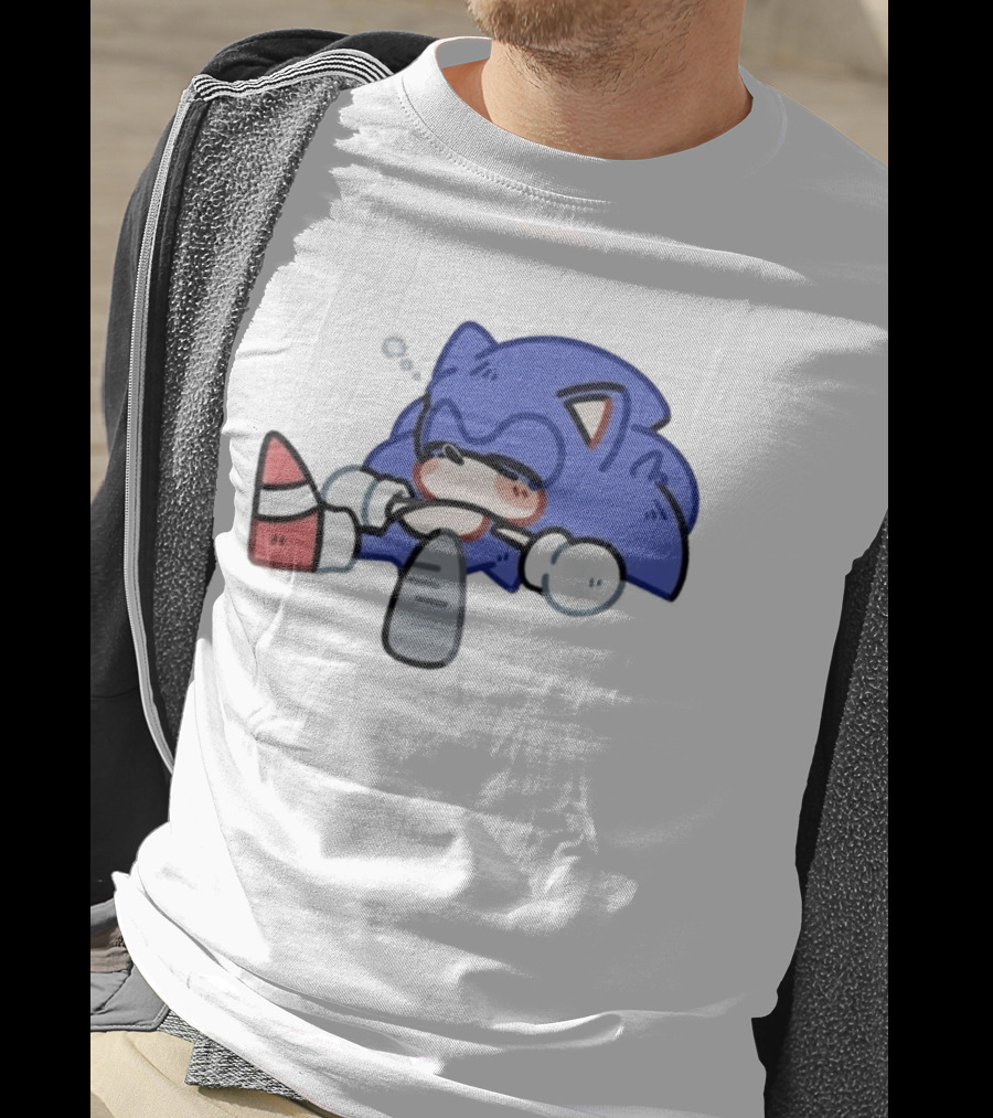 Chibi Sanic The Hedgehog Sleeping Kawaii 2026 T-Shirt