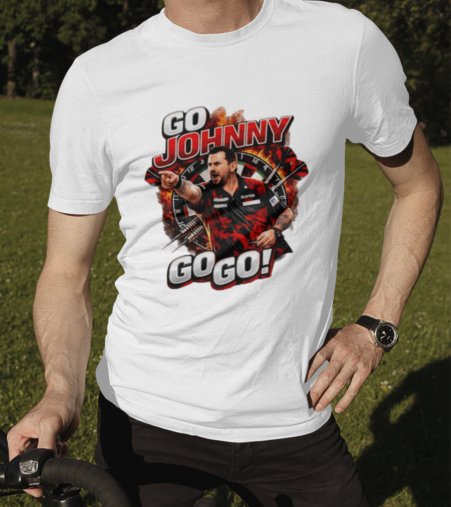 Go Johnny Go Go Jonny Clayton Darts Player Action T-Shirt