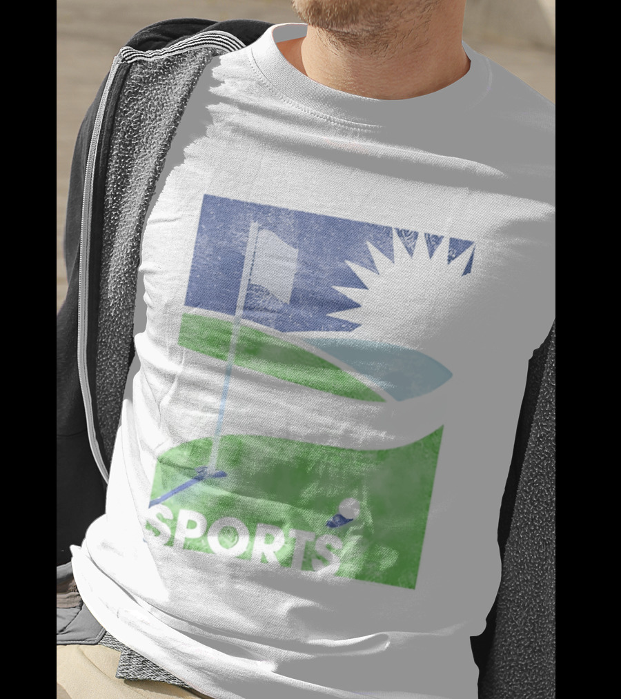 Golf Course Scenery Sports Landscape Sun Flag Ball T-Shirt