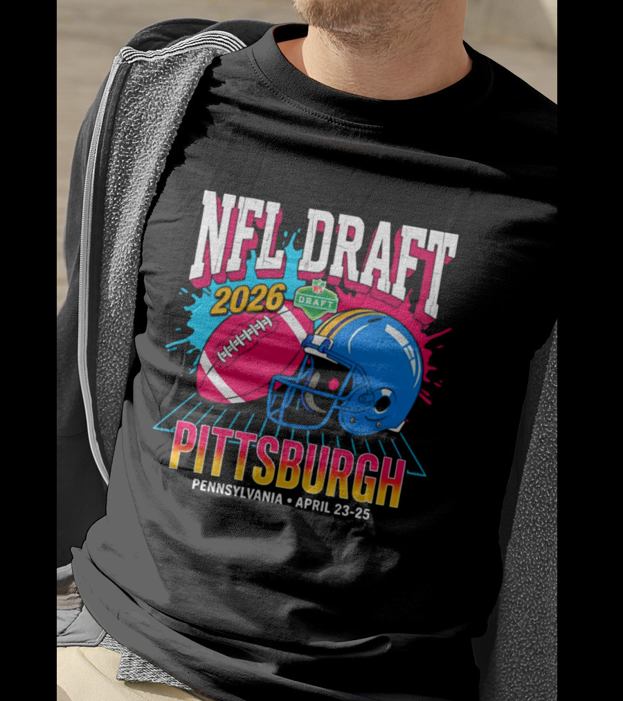 NFL Draft 2026 Pittsburgh Pennsylvania April 23 25 Football Helmet T-Shirt