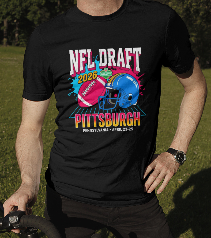 NFL Draft 2026 Pittsburgh Pennsylvania April 23 25 Football Helmet T-Shirt