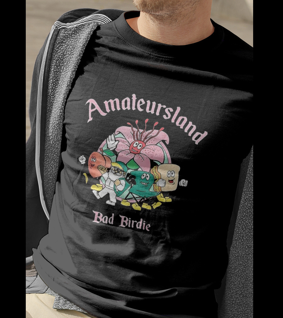 Amateursland Bad Birdie Flower Characters T-Shirt