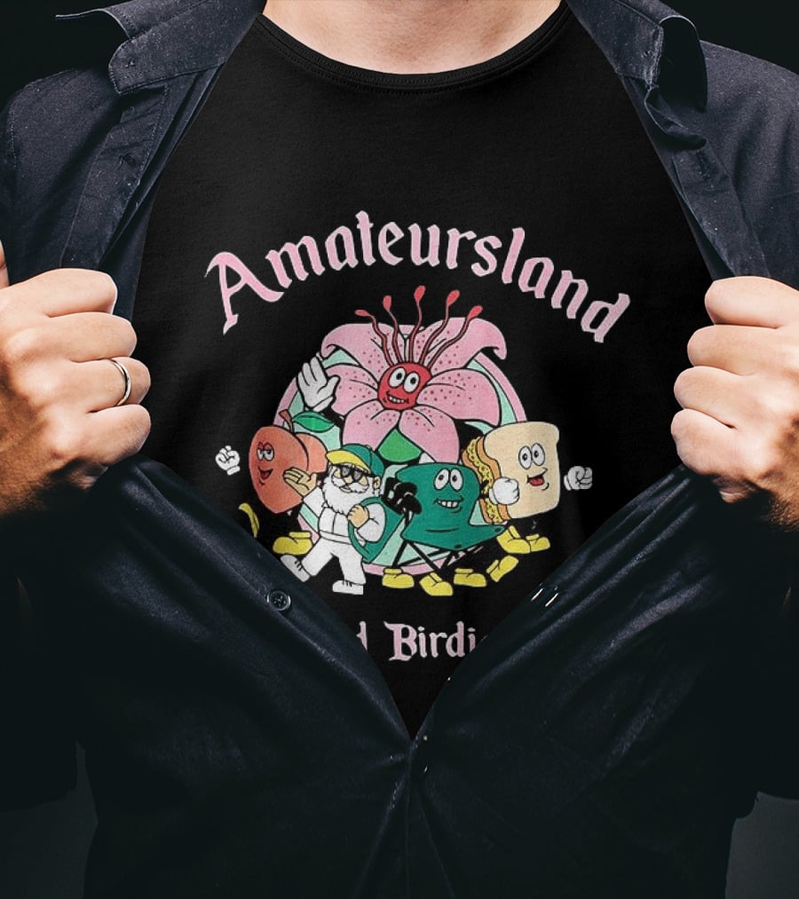 Amateursland Bad Birdie Flower Characters T-Shirt