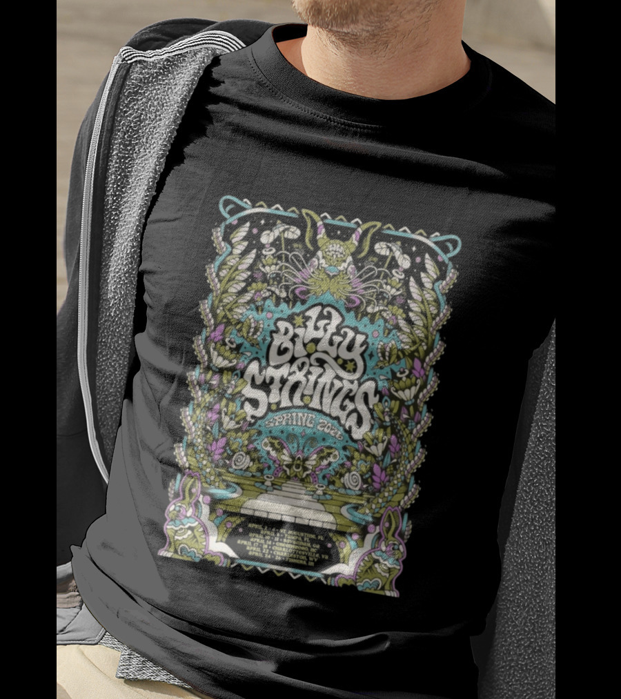 Billy Strings Spring Tour 2026 Psychedelic Floral T-Shirt