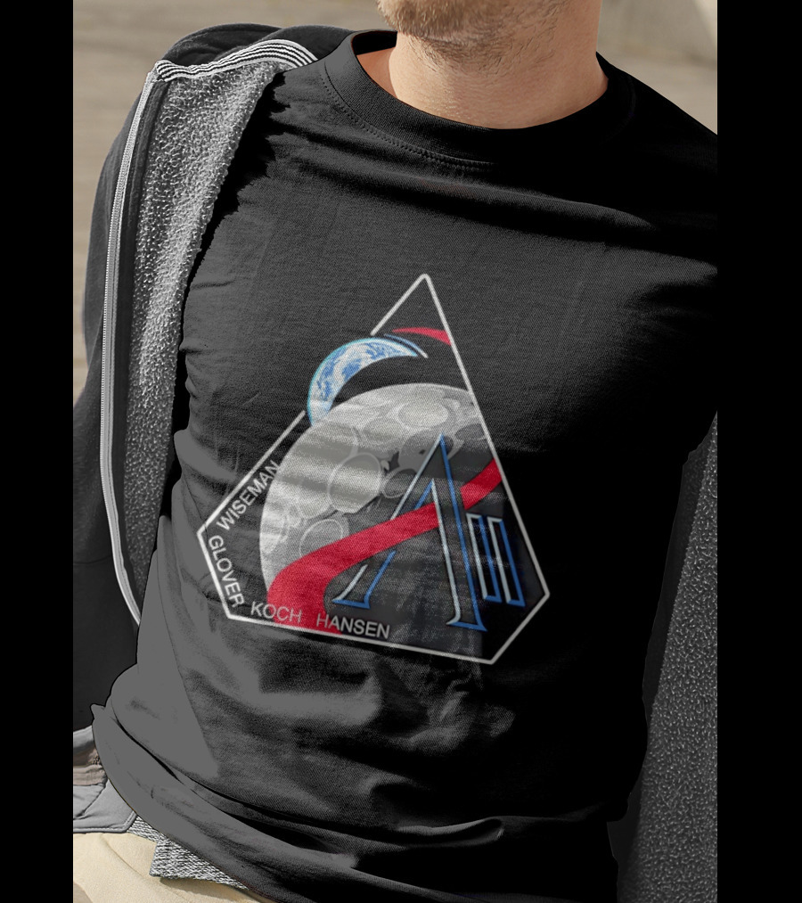 NASA Artemis II Astronaut Crew Glover Wiseman Koch Hansen Moon Mission T-Shirt