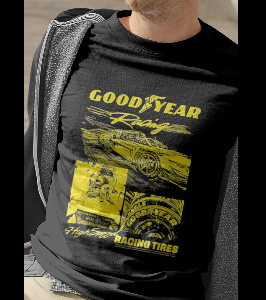 Goodyear Racing High Speed Racing Tires Panels T-Shirt