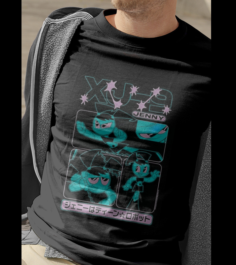 My Life As A Teenage Robot XJ 9 Kanji Retro Cartoon T-Shirt