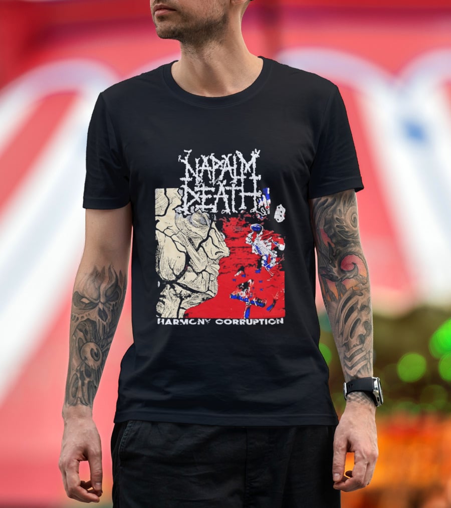 Napalm Death Harmony Corruption Abstract T-Shirt