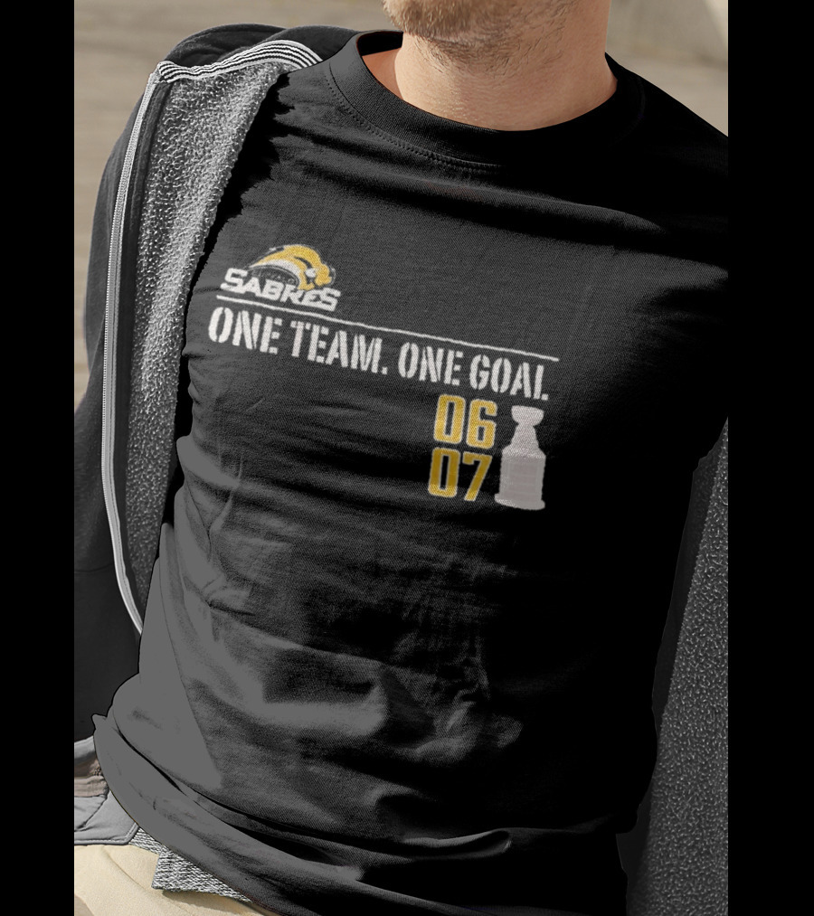 Buffalo Sabres One Team One Goal 06 07 Stanley Cup T-Shirt