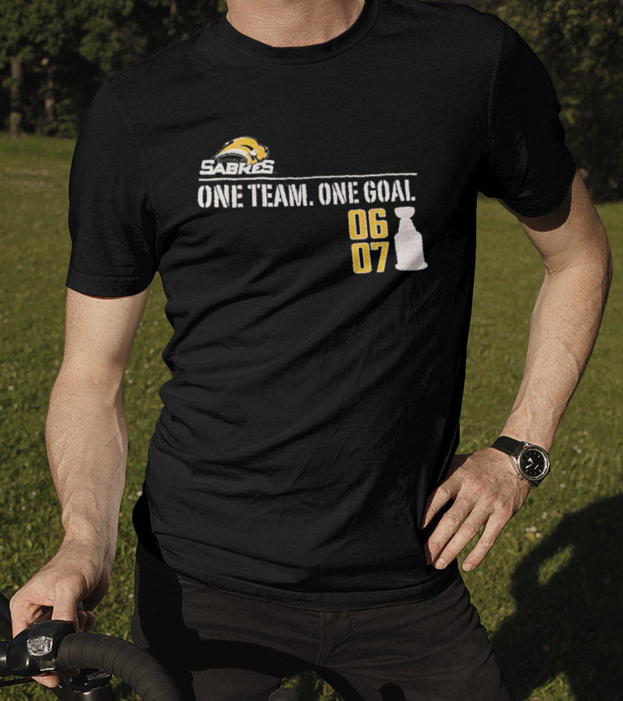 Buffalo Sabres One Team One Goal 06 07 Stanley Cup T-Shirt