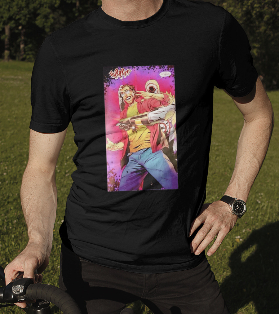 Hirrrkk Paul Rabin Spider Man Marvel Comic Action Panel T-Shirt