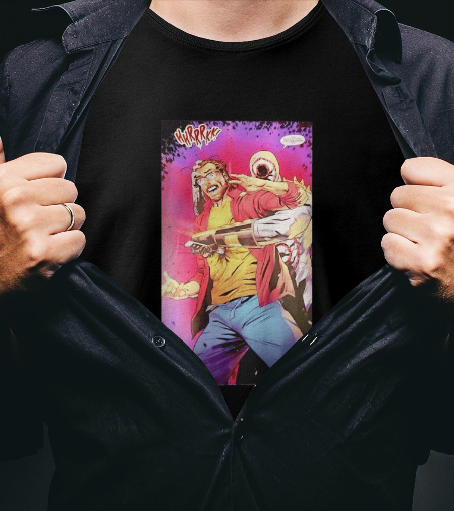Hirrrkk Paul Rabin Spider Man Marvel Comic Action Panel T-Shirt