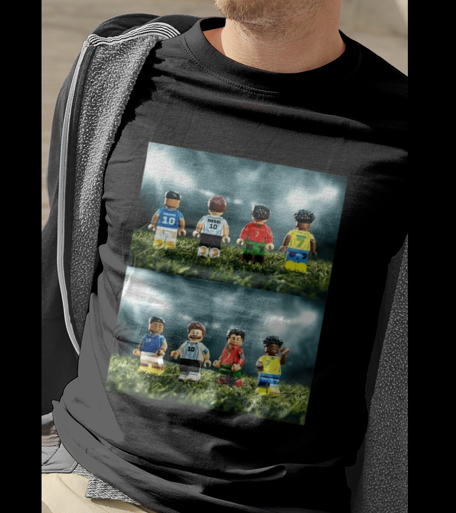 LEGO Football Legends FIFA World Cup 2026 Messi Ronaldo Mbappé Vinicius Junior Mini Figures T-Shirt