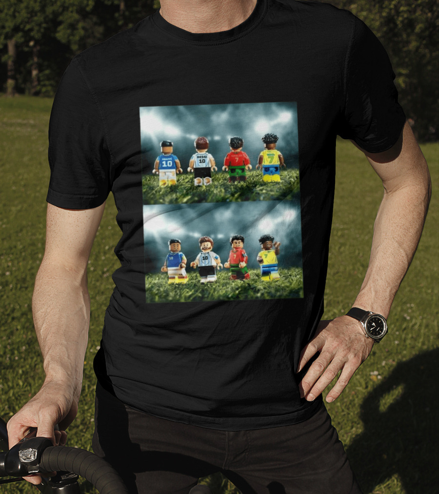LEGO Football Legends FIFA World Cup 2026 Messi Ronaldo Mbappé Vinicius Junior Mini Figures T-Shirt