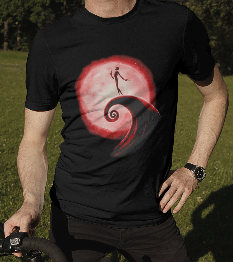 Daredevil The Nightmare Before Christmas Crossover Red Moon Scene T-Shirt