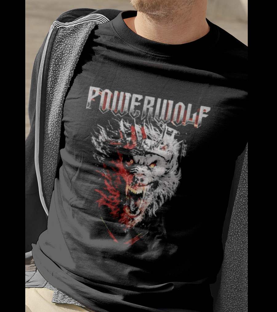 Powerwolf Wolf In Blood Splatter Special T-Shirt