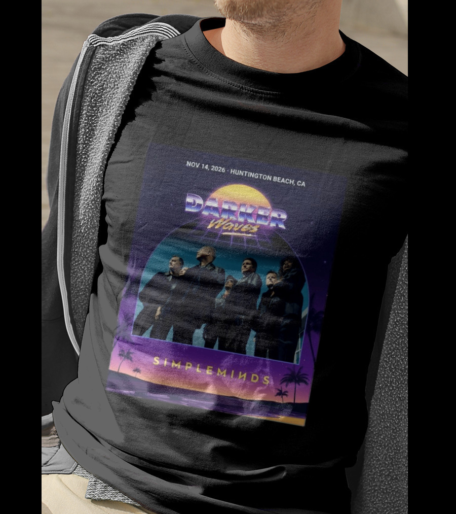 Darker Waves Festival 2026 Simple Minds Full Lineup Huntington Beach November 14 T-Shirt