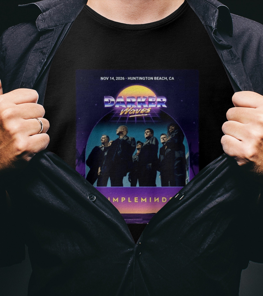 Darker Waves Festival 2026 Simple Minds Full Lineup Huntington Beach November 14 T-Shirt