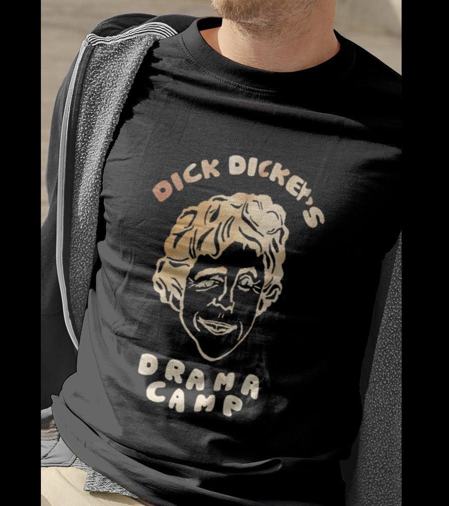 Dick Dickey's Drama Camp Funny Character Sketch Face T-Shirt