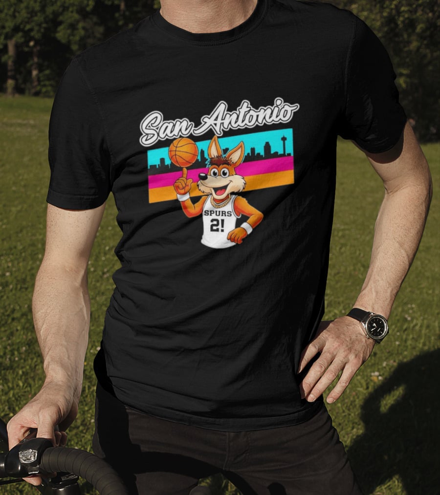 San Antonio Coyote Spurs Basketball Skyline 21 T-Shirt