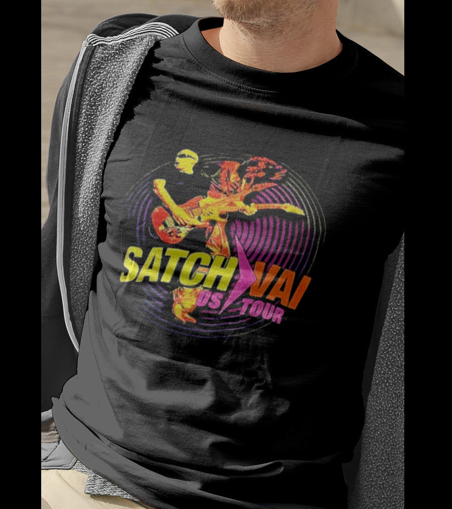 Satch Vai US Tour Electric Guitarist Spiral T-Shirt