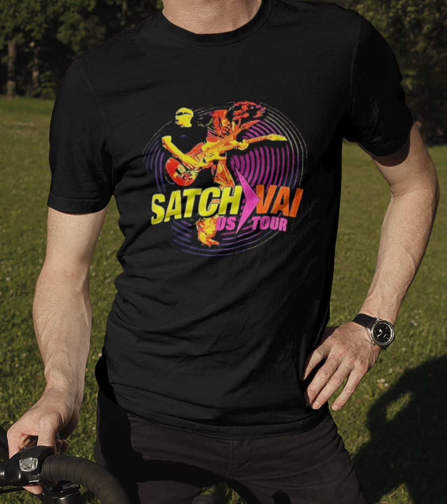 Satch Vai US Tour Electric Guitarist Spiral T-Shirt