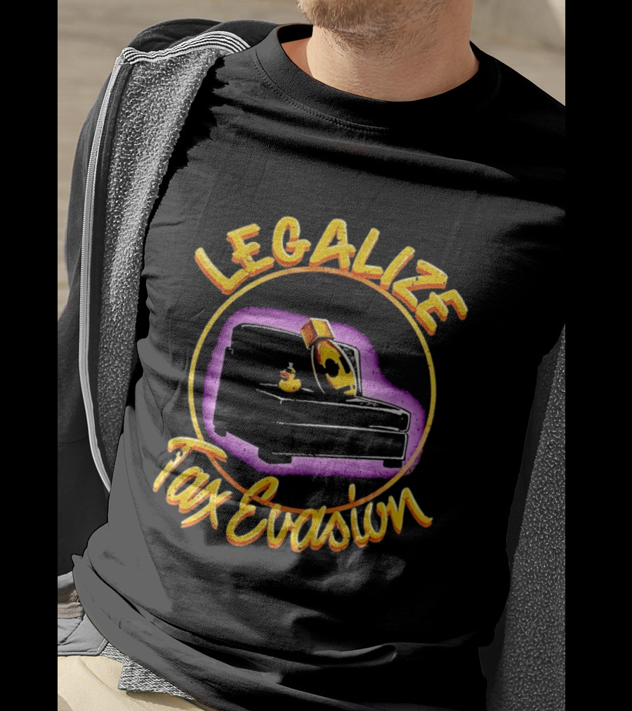 Legalize Tax Evasion The Fat Electrician Couch Potato Rubber Duck T-Shirt