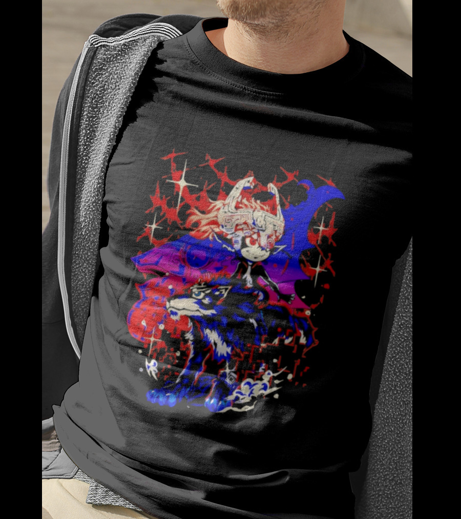 The Legend Of Zelda Twilight Princess Towards The Light Midna And Wolf Link Dual Form T-Shirt