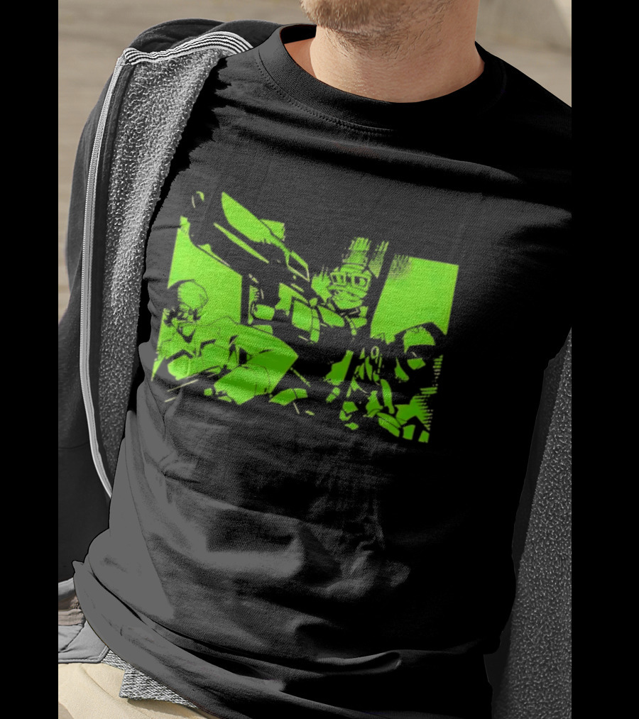 TimeSplitters Green Video Game Characters Neon T-Shirt