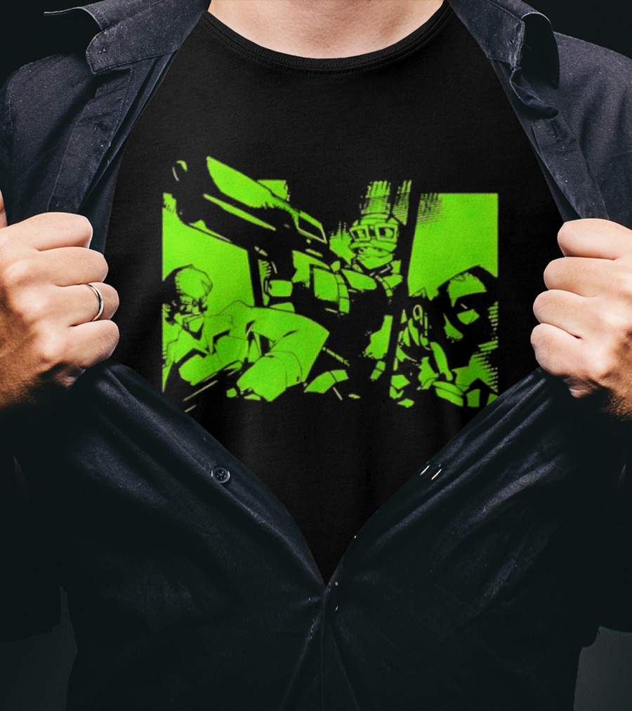 TimeSplitters Green Video Game Characters Neon T-Shirt