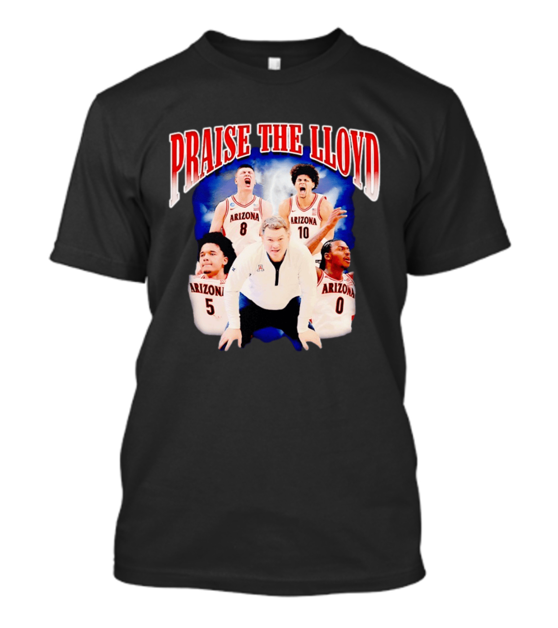 Arizona Wildcats Basketball Praise The Lloyd Coach Tommy Lloyd T-Shirt